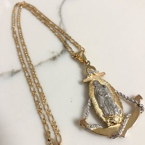 18k Gold Filled Virgin Guadalupe Anchor